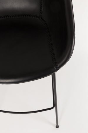 Baseball-Stitched Leather Bar Stools (2) | Zuiver Feston | Oroa.com
