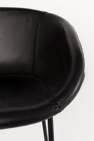 Baseball-Stitched Leather Bar Stools (2) | Zuiver Feston | Oroa.com