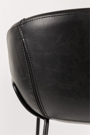 Baseball-Stitched Leather Bar Stools (2) | Zuiver Feston | Oroa.com
