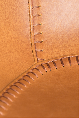 Baseball-Stitched Leather Bar Stools (2) | Zuiver Feston | Oroa.com
