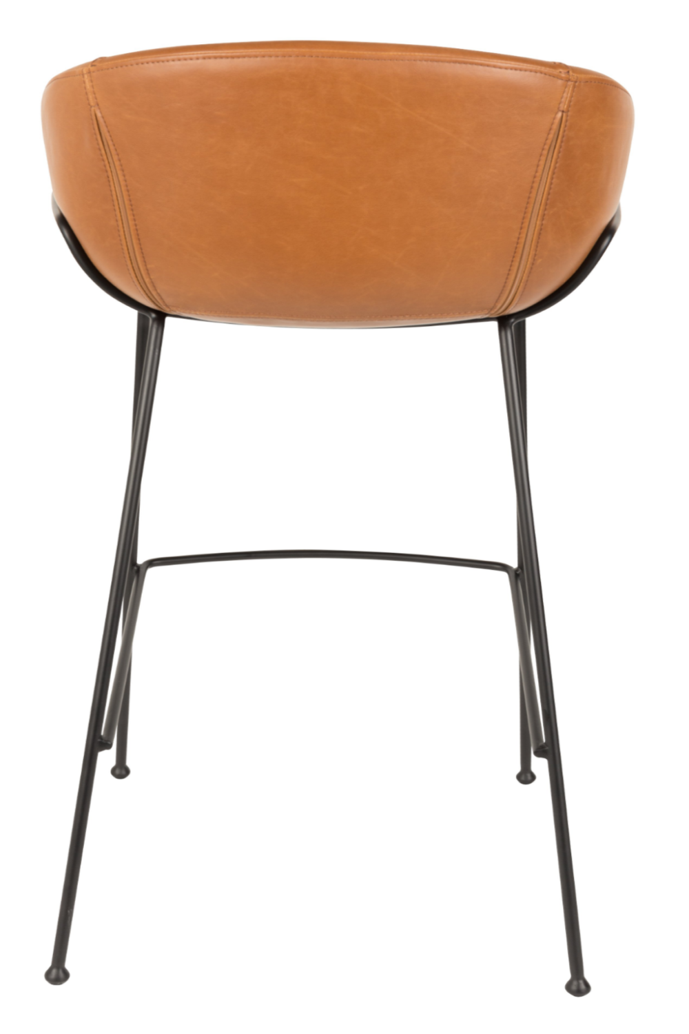 Baseball-Stitched Leather Bar Stools (2) | Zuiver Feston | Oroa.com