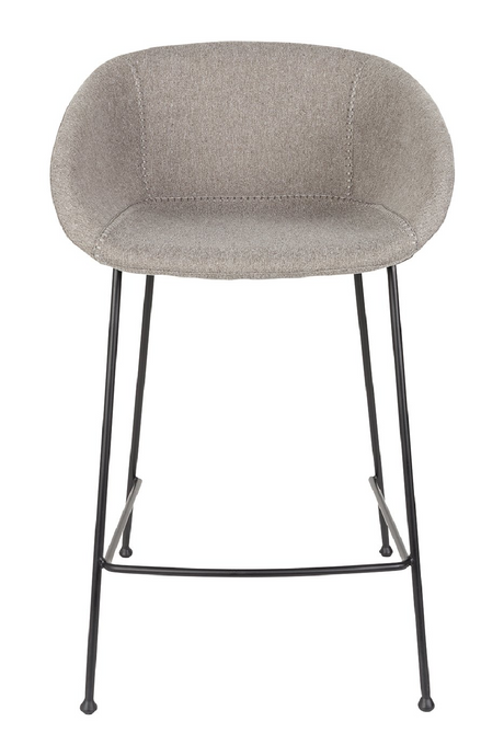 Gray Upholstered Counter Stools (2) | Zuiver Feston | OROA.com