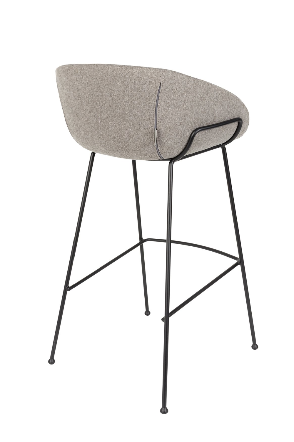 Gray Upholstered Barrel Barstools (2) | Zuiver Feston | OROA.com
