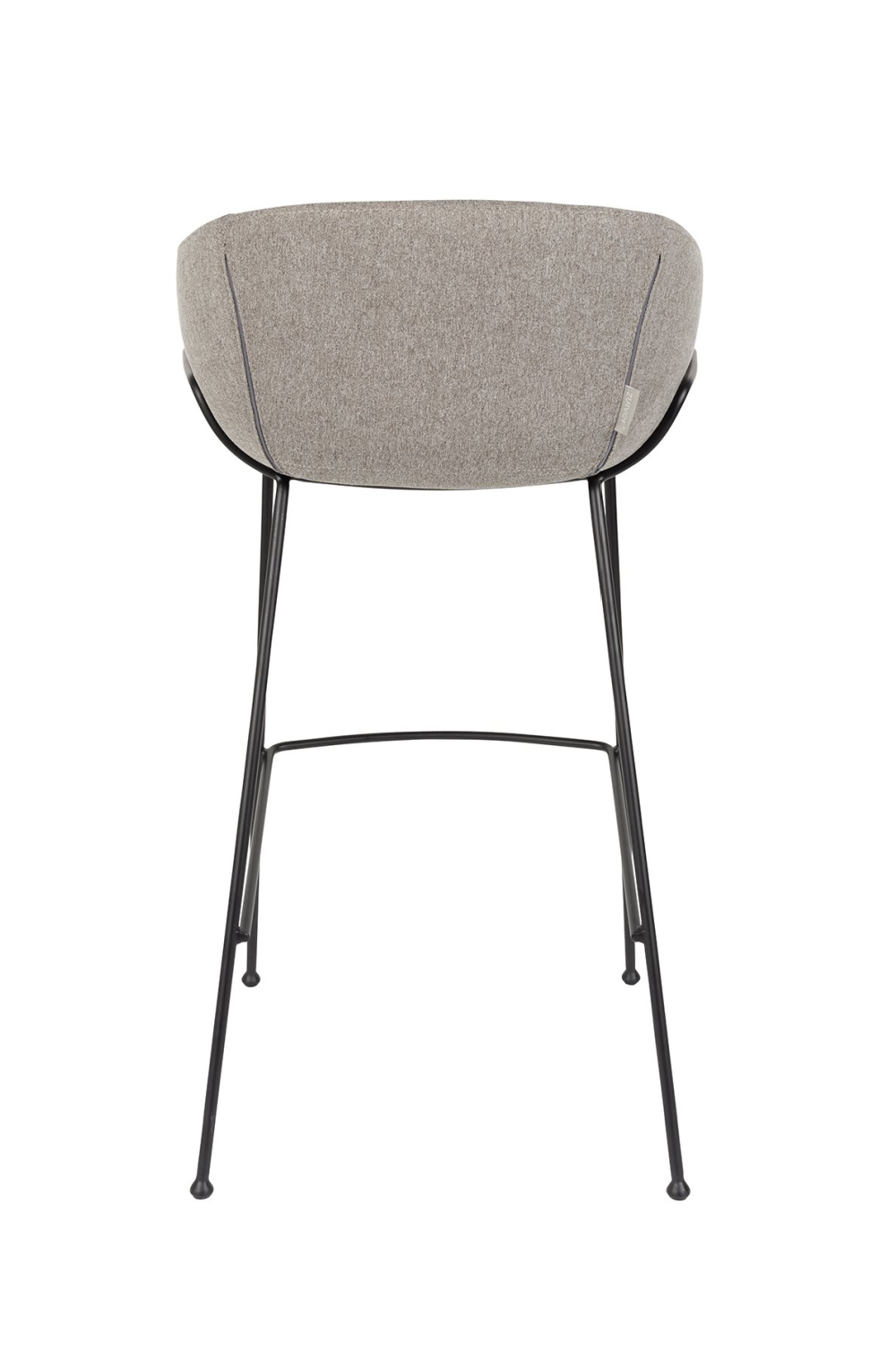 Gray Upholstered Barrel Barstools (2) | Zuiver Feston | OROA.com