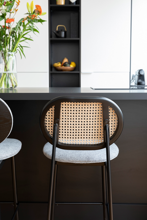 Rattan Backrest Counter Stool | Zuiver Spike | OROA.com