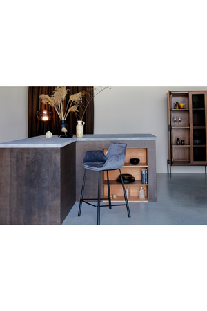 Velvet Upholstered Counter Stools (2) | Zuiver Brit | OROA.com