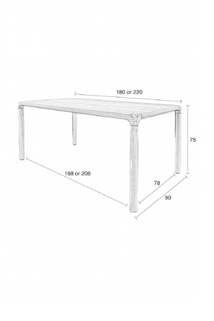 Lacquered Wood Dining Table (L) | Zuiver Storm | OROA.com