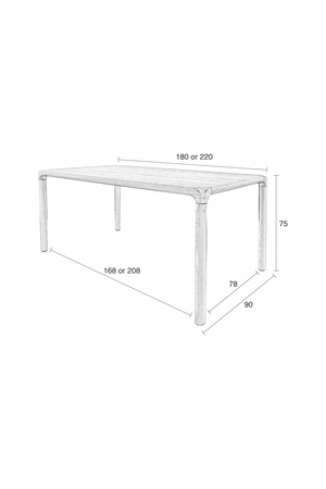 Lacquered Wood Dining Table (L) | Zuiver Storm | OROA.com