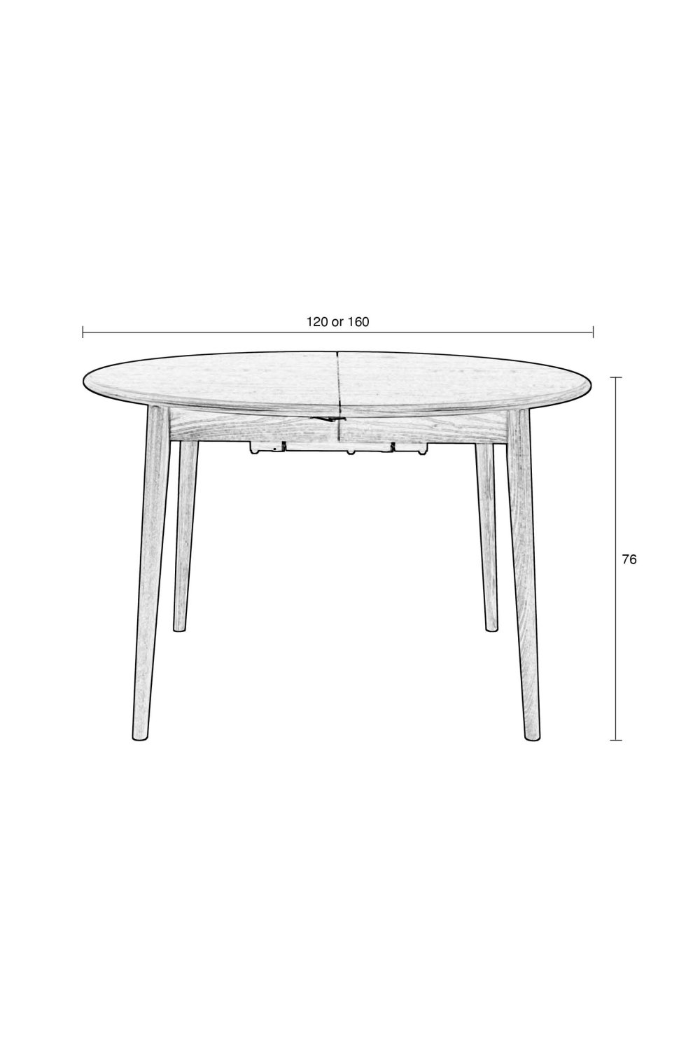 Scandinavian Extendable Dining Table | Zuiver Twist | OROA.com
