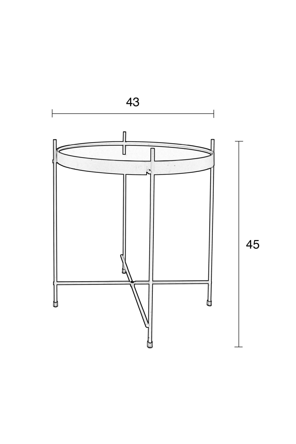 Round Framed Side Table (S) | Zuiver Cupid | OROA.com