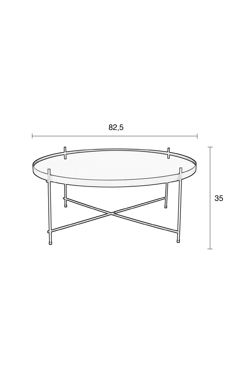 Round Framed Side Table (XXL) | Zuiver Cupid | OROA.com