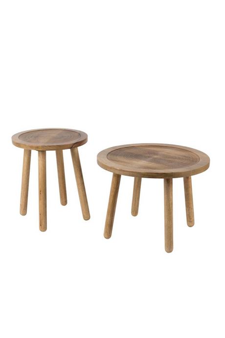 Carved Wooden Top End Table | Zuiver Dendron | Oroa.com