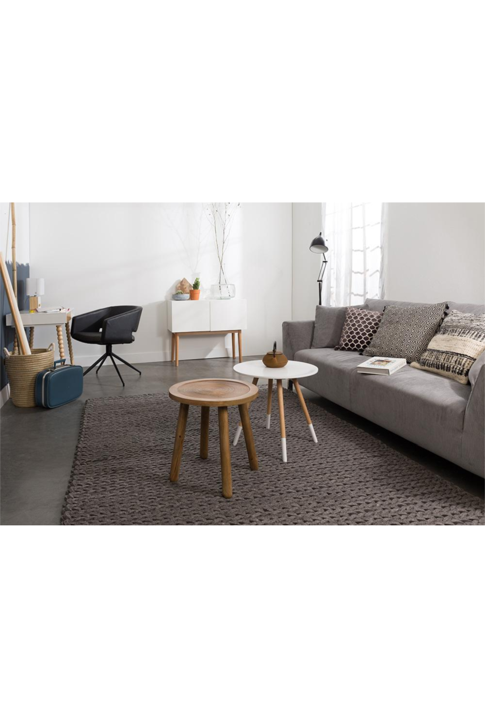 Carved Wooden Top End Table | Zuiver Dendron | Oroa.com