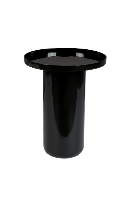 Black Pedestal Side Table | Zuiver Shiny Bomb | OROA.com