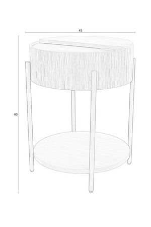 Round Oak Side Table | Zuiver Slides | OROA.com
