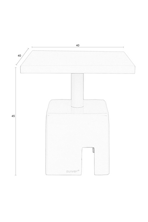 Iron Square Side Table | Zuiver Chubby | OROA.com