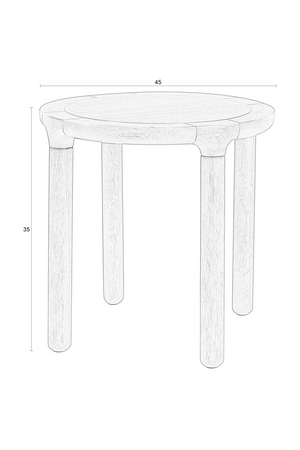 Round Oak Side Table | Zuiver Storm | OROA.com