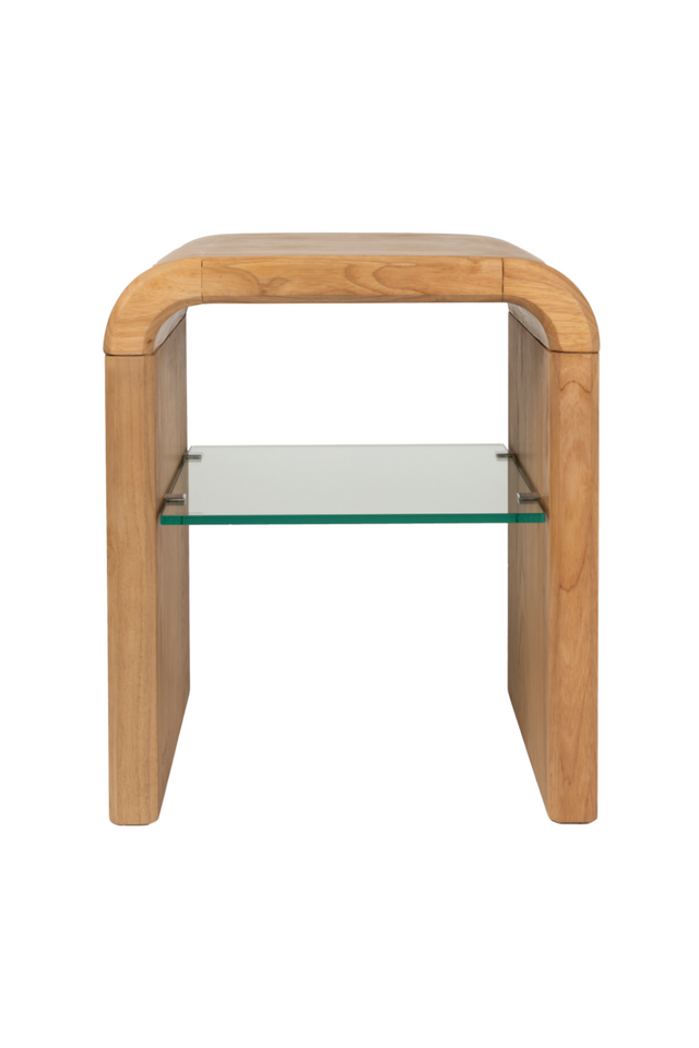 Oak Curved Side Table | Zuiver Brave | OROA.com