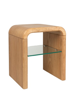 Oak Curved Side Table | Zuiver Brave | OROA.com