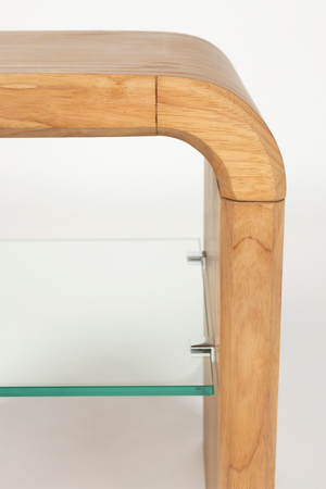 Oak Curved Side Table | Zuiver Brave | OROA.com