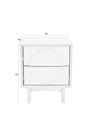 Oak Bedside Table | Zuiver Groove | OROA.com