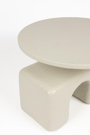 Beige Sculptural Side Table | Zuiver Hermit | OROA.com