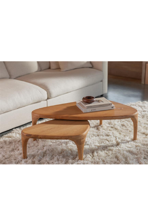 Solid Wood Nested Coffee Tables (2) | Zuiver Isla | OROA.com