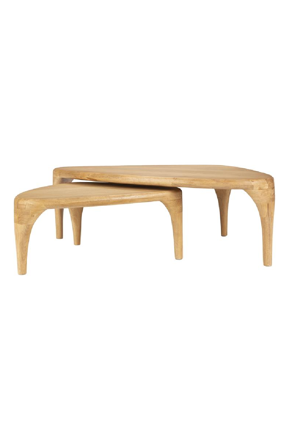 Solid Wood Nested Coffee Tables (2) | Zuiver Isla | OROA.com