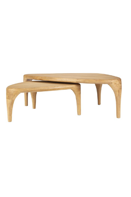 Solid Wood Nested Coffee Tables (2) | Zuiver Isla | OROA.com
