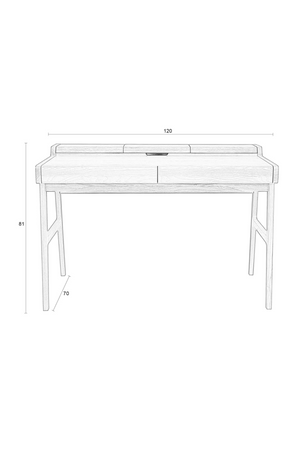 Oak Modern Desk | Zuiver Kaat | OROA.com