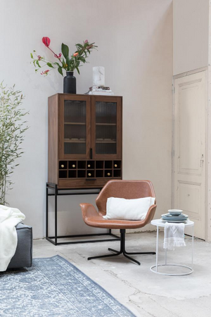 Leather Swivel Lounge Chair | Zuiver Nikki | Oroa.com