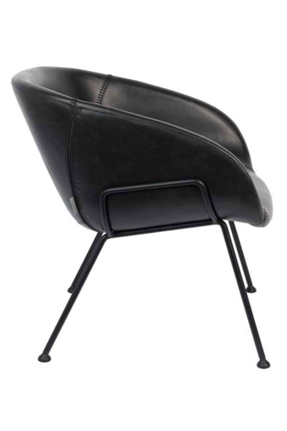 Baseball-Stitched Leather Lounge Chair | Zuiver Feston | Oroa.com