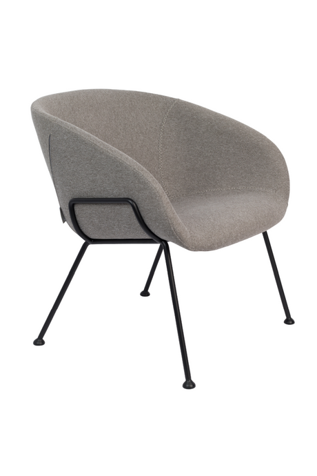 Gray Upholstered Lounge Chair | Zuiver Feston | OROA.com