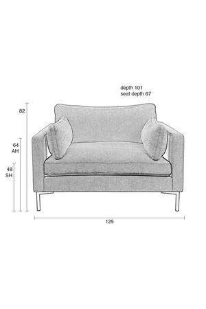 Modern Minimalist Love Seat | Zuiver Summer | Oroa.com