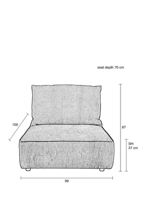 Blue Upholstered Sofa | Zuiver Hunter | OROA.com