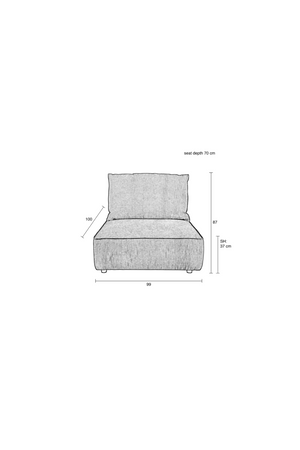 Brown Upholstered Sofa | Zuiver Element | OROA.com