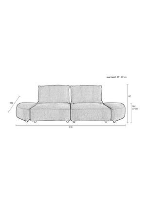 Modern 3-Seater Sofa | Zuiver Hunter | OROA.com
