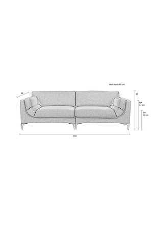 Fabric Upholstered Modern Sofa | Zuiver Balcony | OROA.com