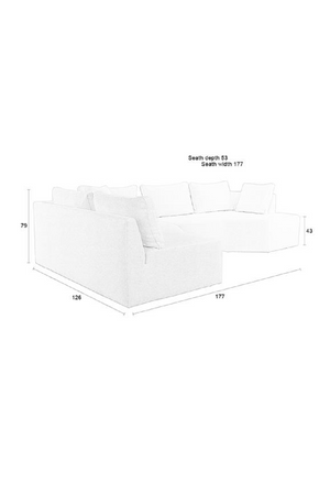 Modern Left Modular Sofa | Zuiver Prosper | OROA.com