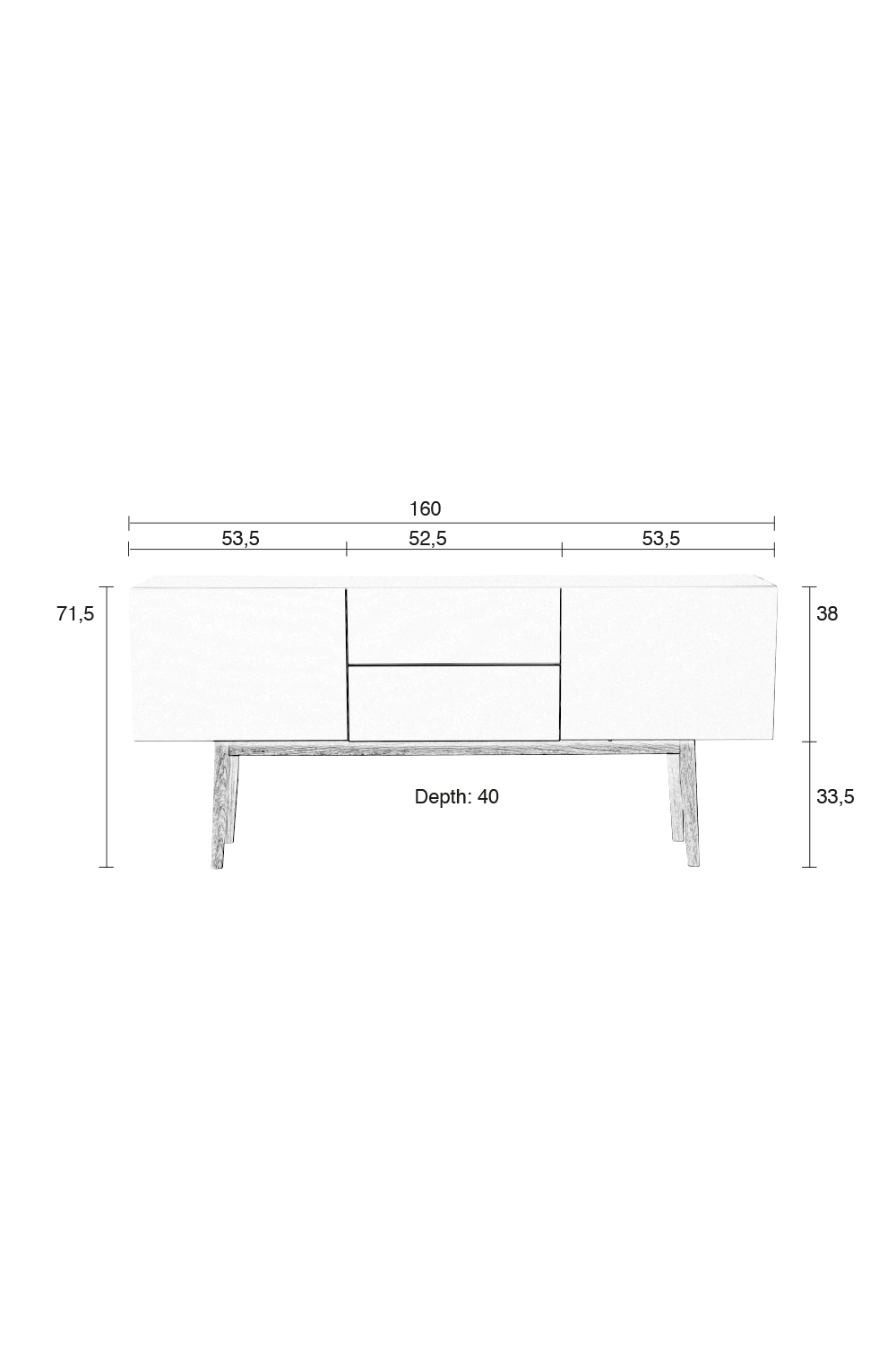 White Wooden Cabinet | Zuiver High On | OROA.com