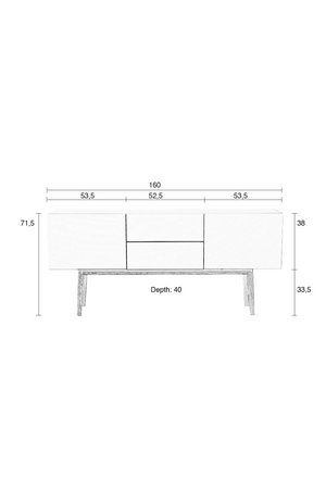 White Wooden Cabinet | Zuiver High On | OROA.com
