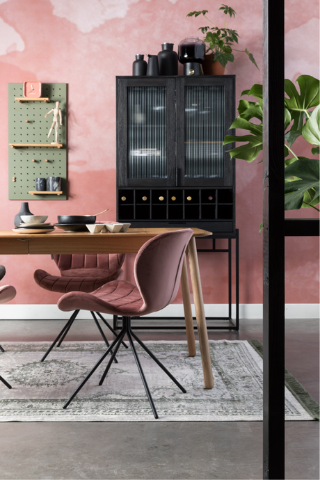   Black Oak Wine Cabinet | Oroa.com