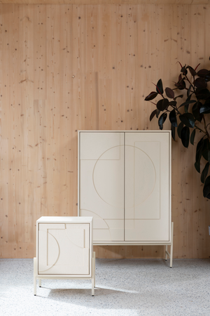 Beige Oak Modern Cabinet | Zuiver Faces | OROA.com