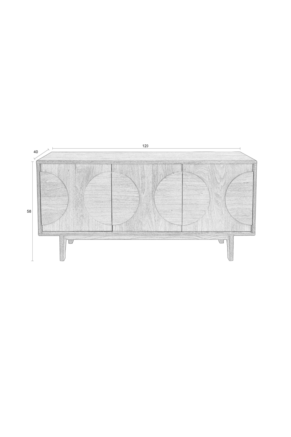 Wooden 3-Door Sideboard | Zuiver Groove | OROA.com