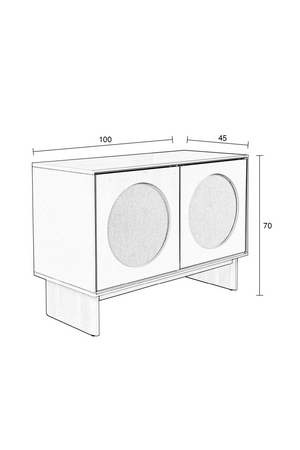 Gray Acacia 2-Door Sideboard | Zuiver Twin | OROA.com