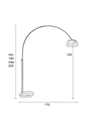 Adjustable Arched Floor Lamp | Zuiver Metal Bow | Oroa.com