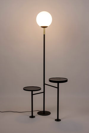 Glass Orb Modern Floor Lamp | Zuiver Orion Charge | OROA.com