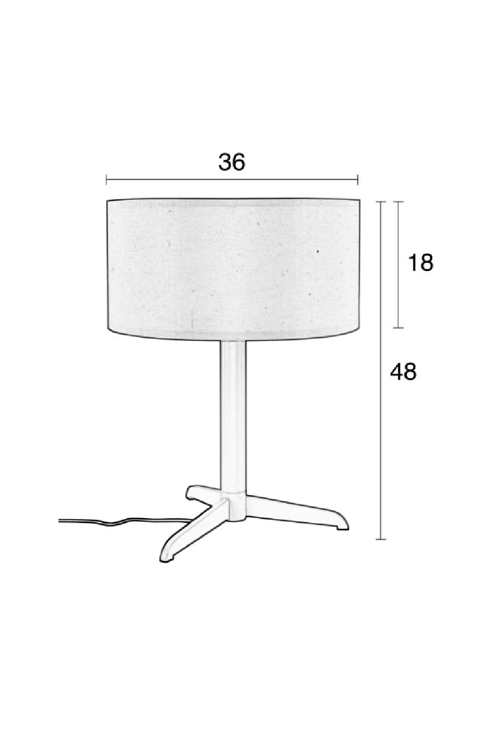 Taupe Table Lamp | Zuiver Shelby | OROA.com