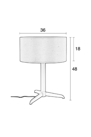 Taupe Table Lamp | Zuiver Shelby | OROA.com