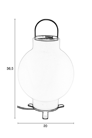 White Glass Table Lamp | Zuiver Nomad | OROA.com
